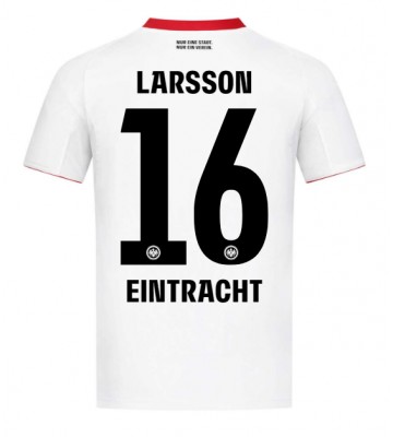 Eintracht Frankfurt Hugo Larsson #16 Udebanetrøje 2025-26 Kortærmet